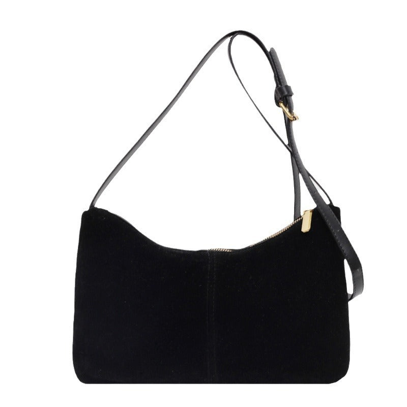 Retro Suede Under‑Arm Shoulder Bag