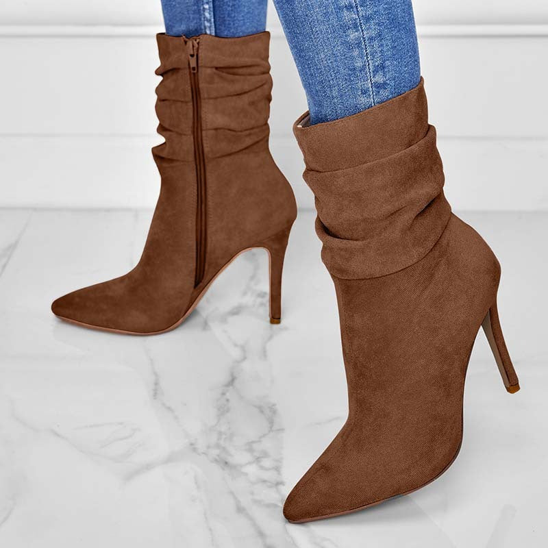 Sleek Pointed Stiletto Ankle Boots
