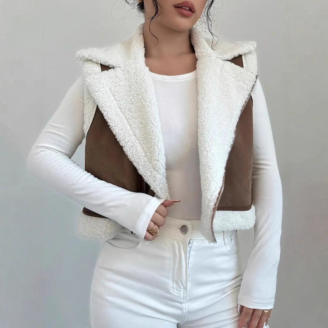 Luxe Lamb‑Wool Fur Vest