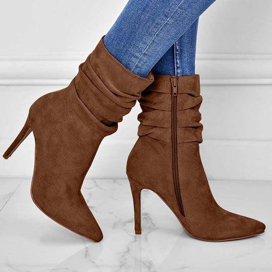 Sleek Pointed Stiletto Ankle Boots