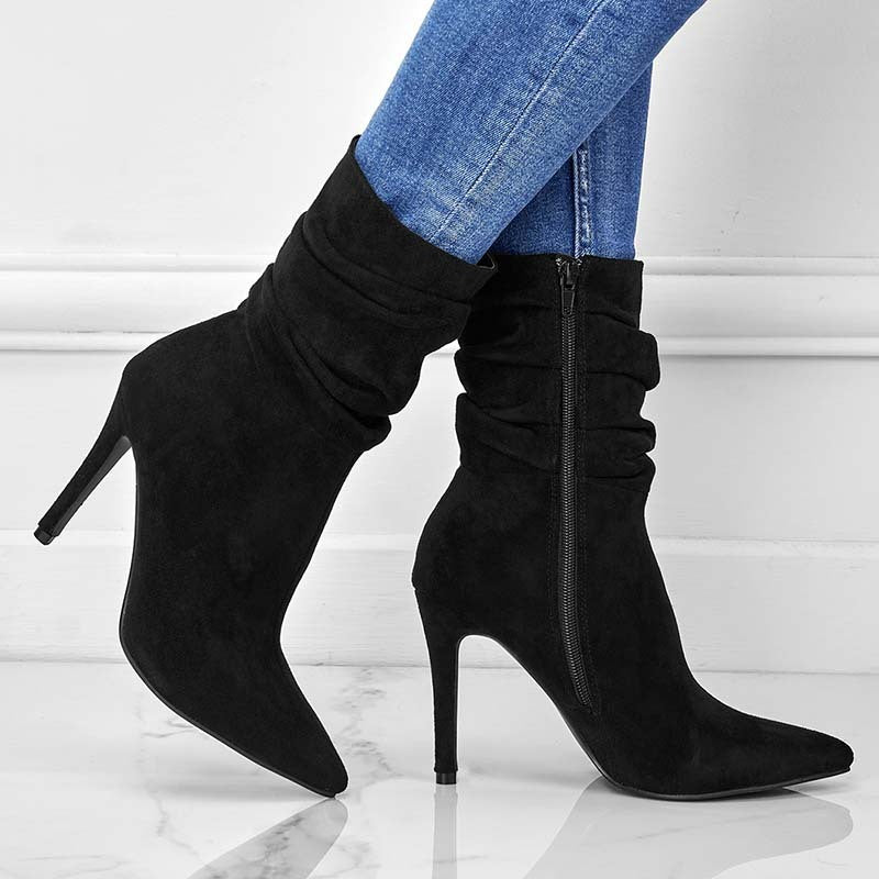 Sleek Pointed Stiletto Ankle Boots