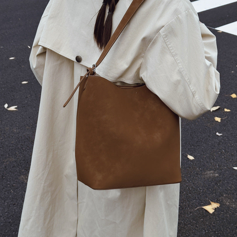 Retro Matte Bucket Bag