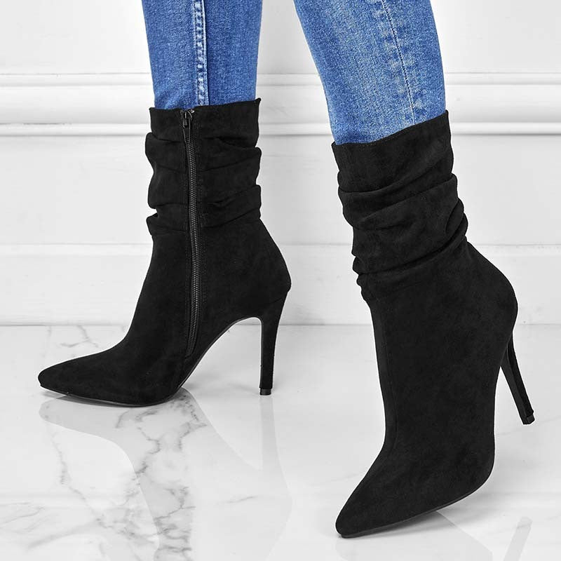 Sleek Pointed Stiletto Ankle Boots