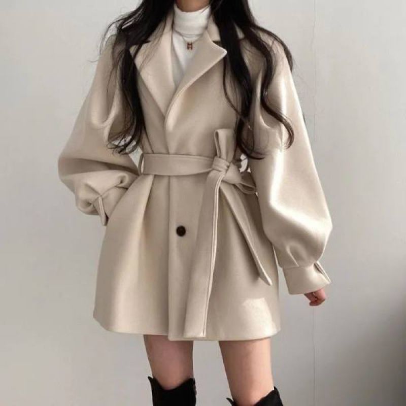 Relaxed Wool-Blend Longline Coat