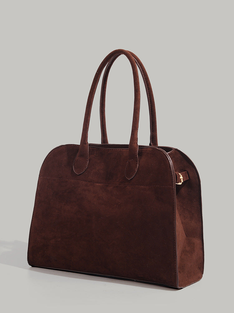 High‑Grade Suede Retro Commuter Shoulder Bag