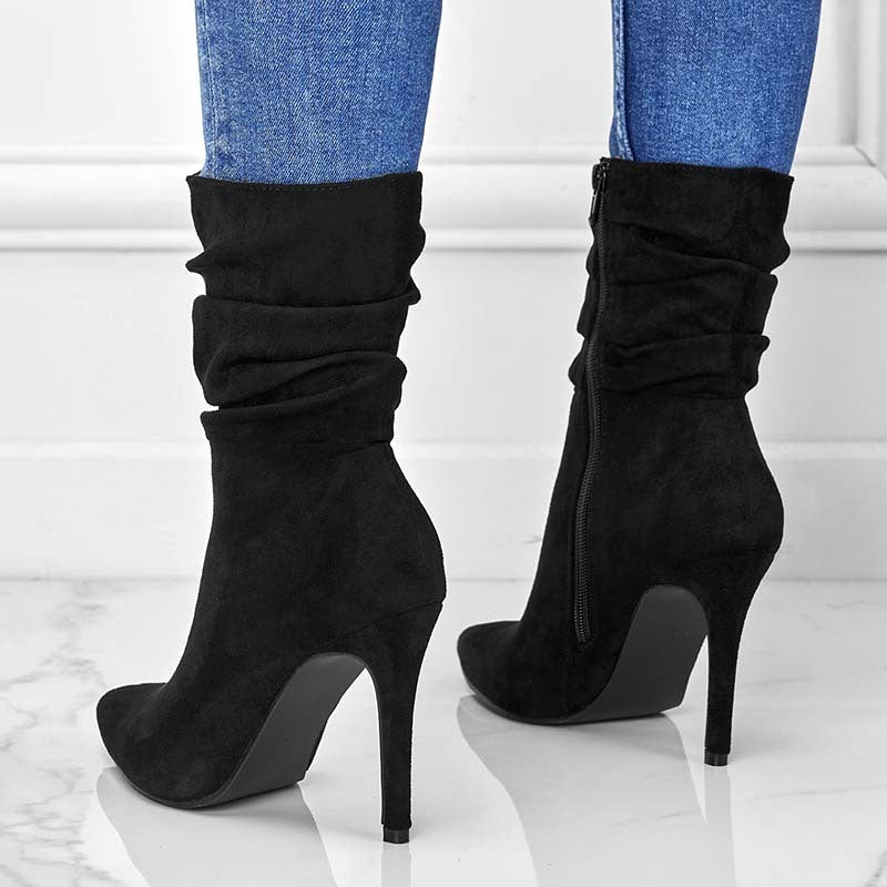Sleek Pointed Stiletto Ankle Boots