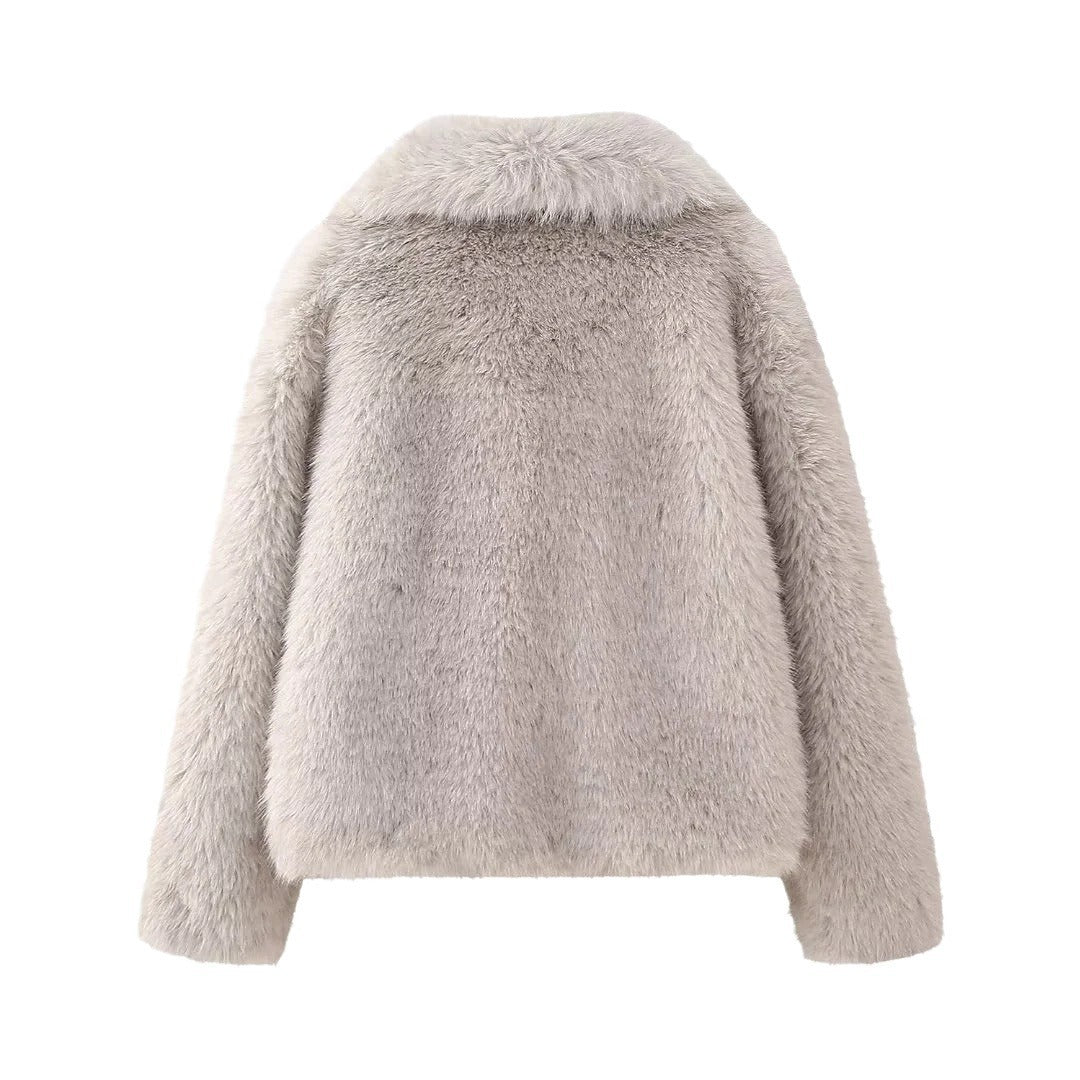 Faux-Mink Winter Coat